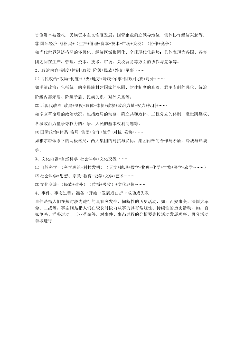 高考历史文综万能公式 历史万能公式素材 新人教版 _第3页