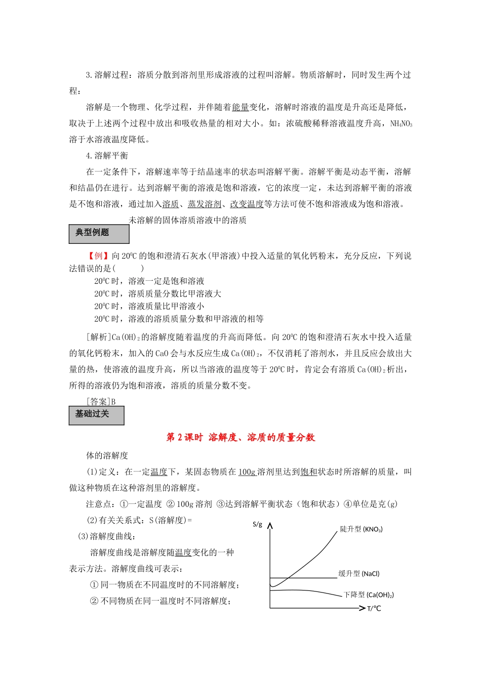 高考化学一轮复习 溶液与胶体讲练析 新人教版 _第2页