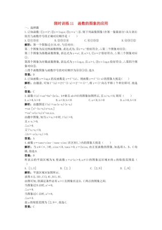 高考数学总复习 函数的图象的应用限时练习详细解析人教大纲版 