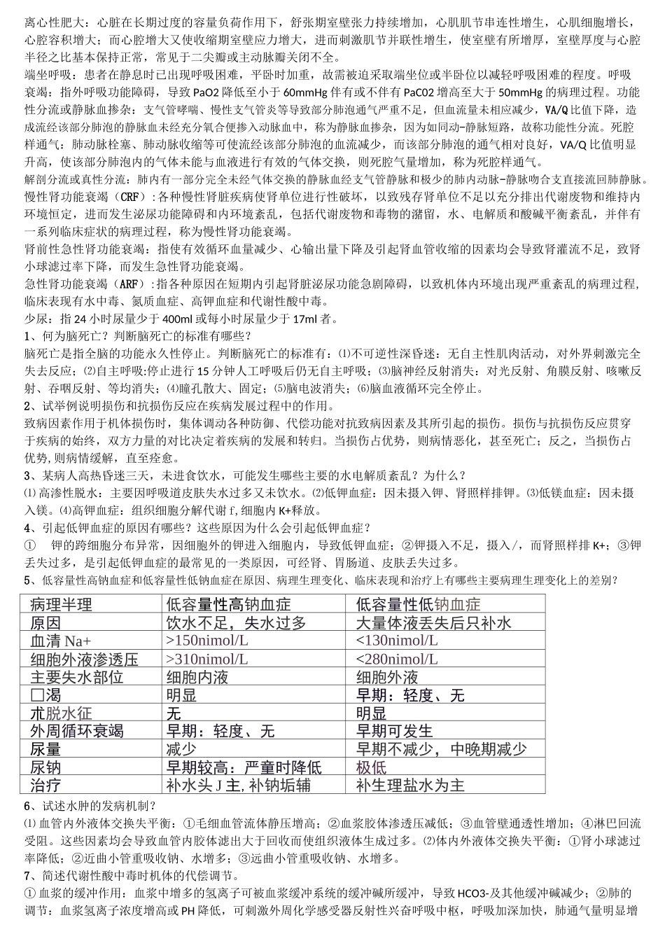 病理生理学开卷参考答案_第2页