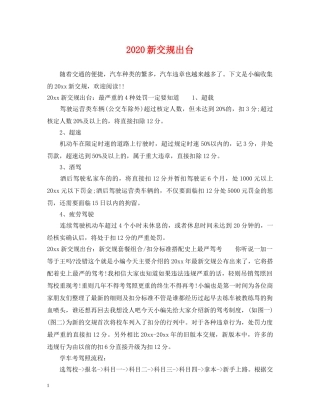 2024新交规出台