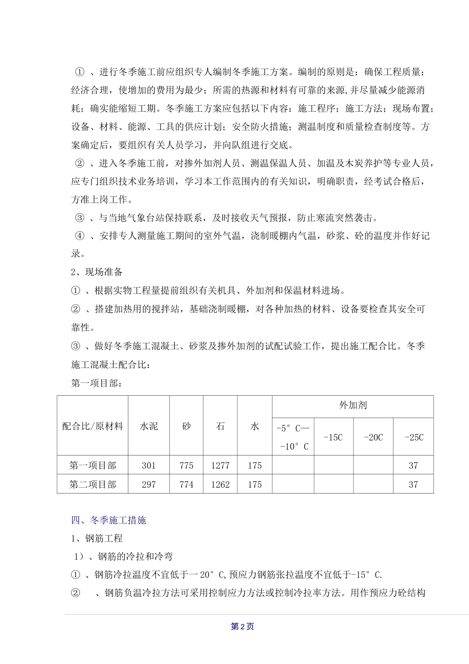 混凝土冬季施工技术措施_第2页