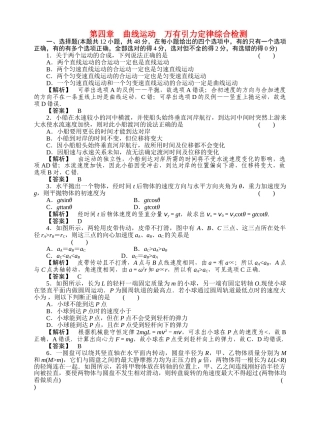 高考物理 4章综合检测 
