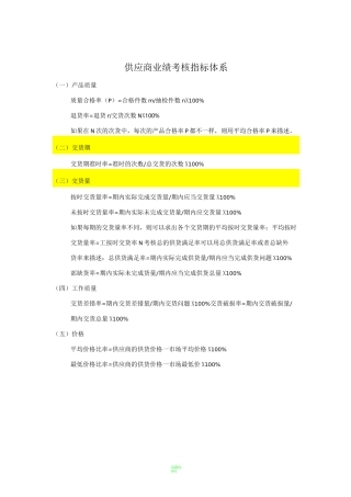 供应商信用管理