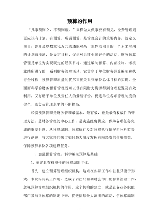 (完整版)预算的意义