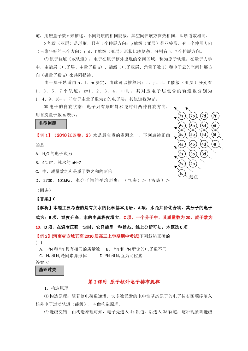 高考化学一轮复习 原子结构讲练析 新人教版 _第3页