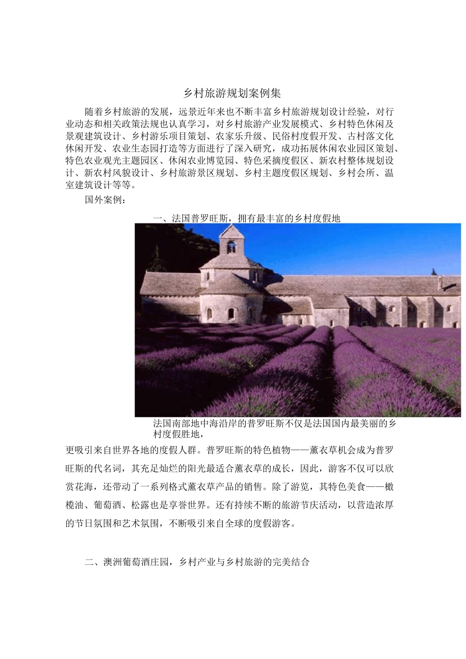 乡村旅游规划案例集_第1页