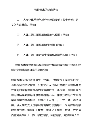 张仲景术的组成结构