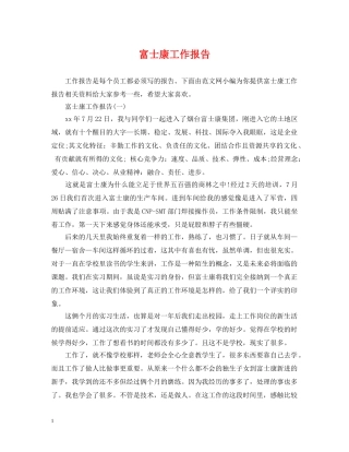 富士康工作报告 