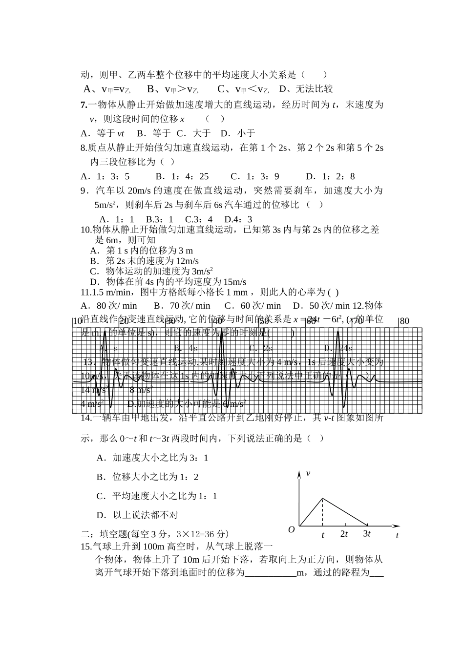 高考物理 周日检测题 _第2页
