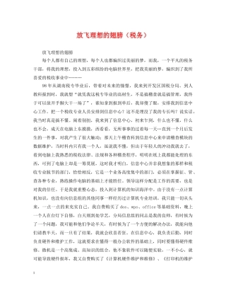放飞理想的翅膀（税务） 