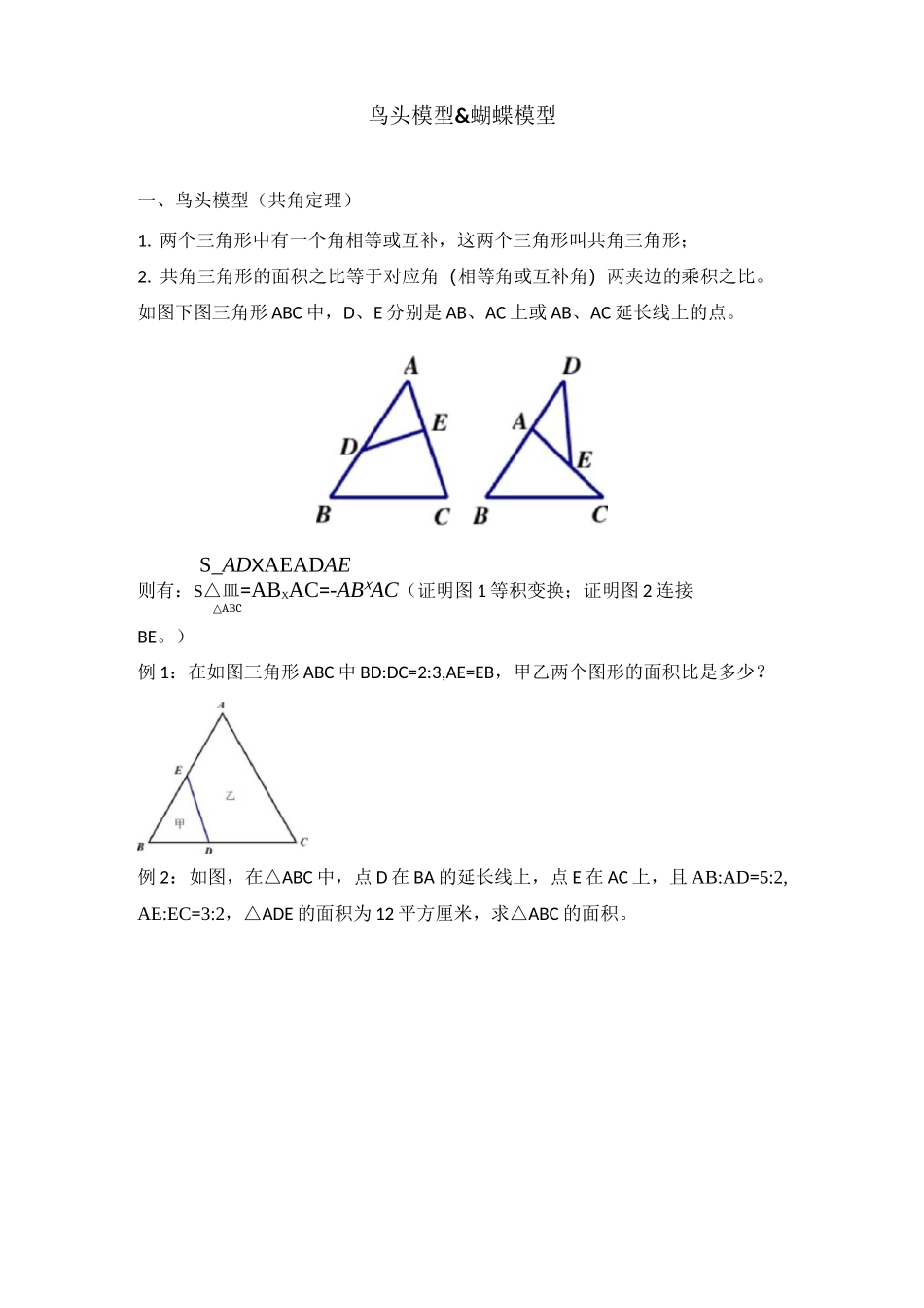 鸟头模型&amp;蝴蝶模型--五大模型_第1页