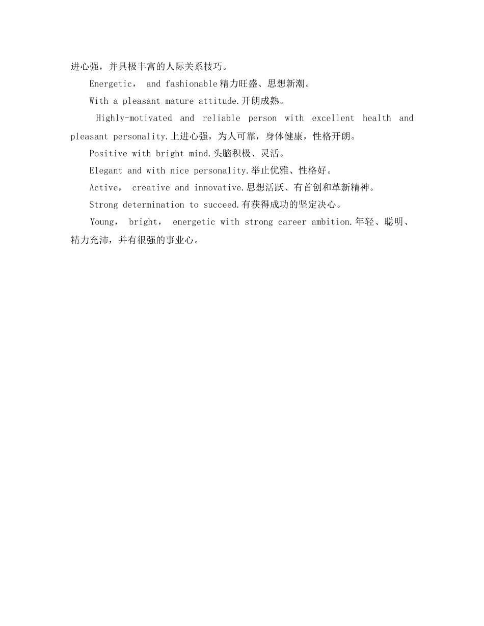 德语英文简历模板范文 _第2页