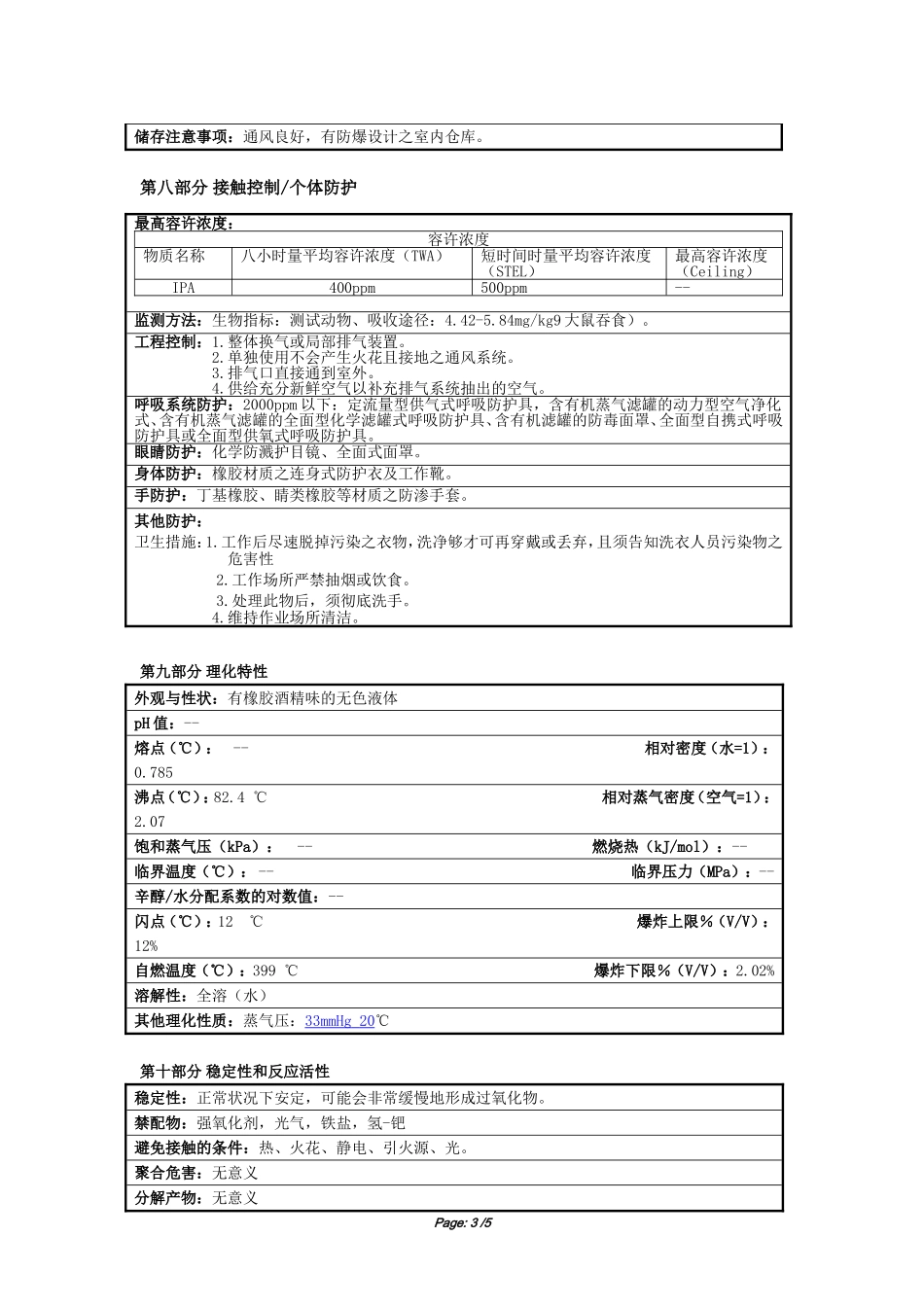 MSDS- IPA_第3页