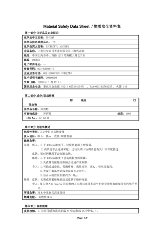 MSDS- IPA