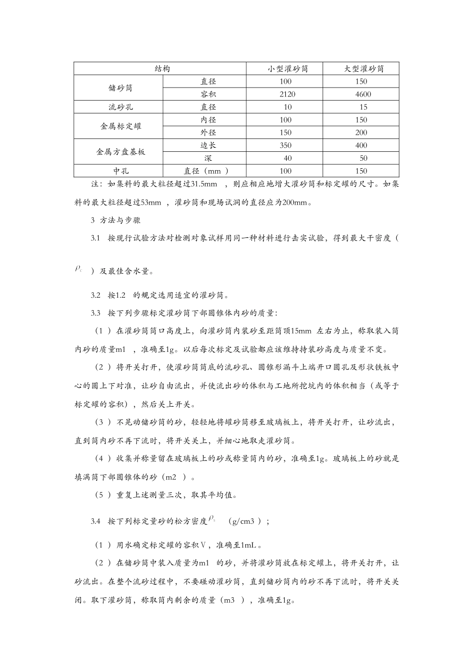 T 0921-2008 挖坑灌砂法测定压实度试验指导书_第3页