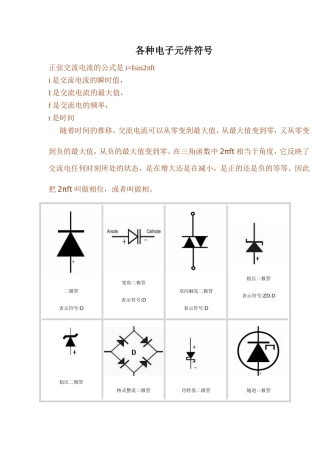 Proteus电子元件符号