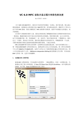 MFC 读取并显示图片和彩色转灰度