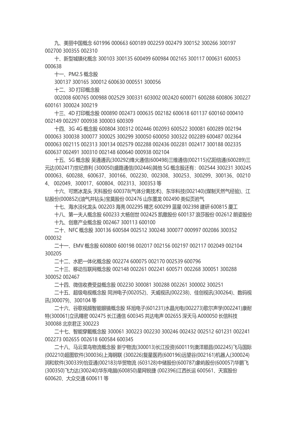 A股各种概念龙头股大全_第3页