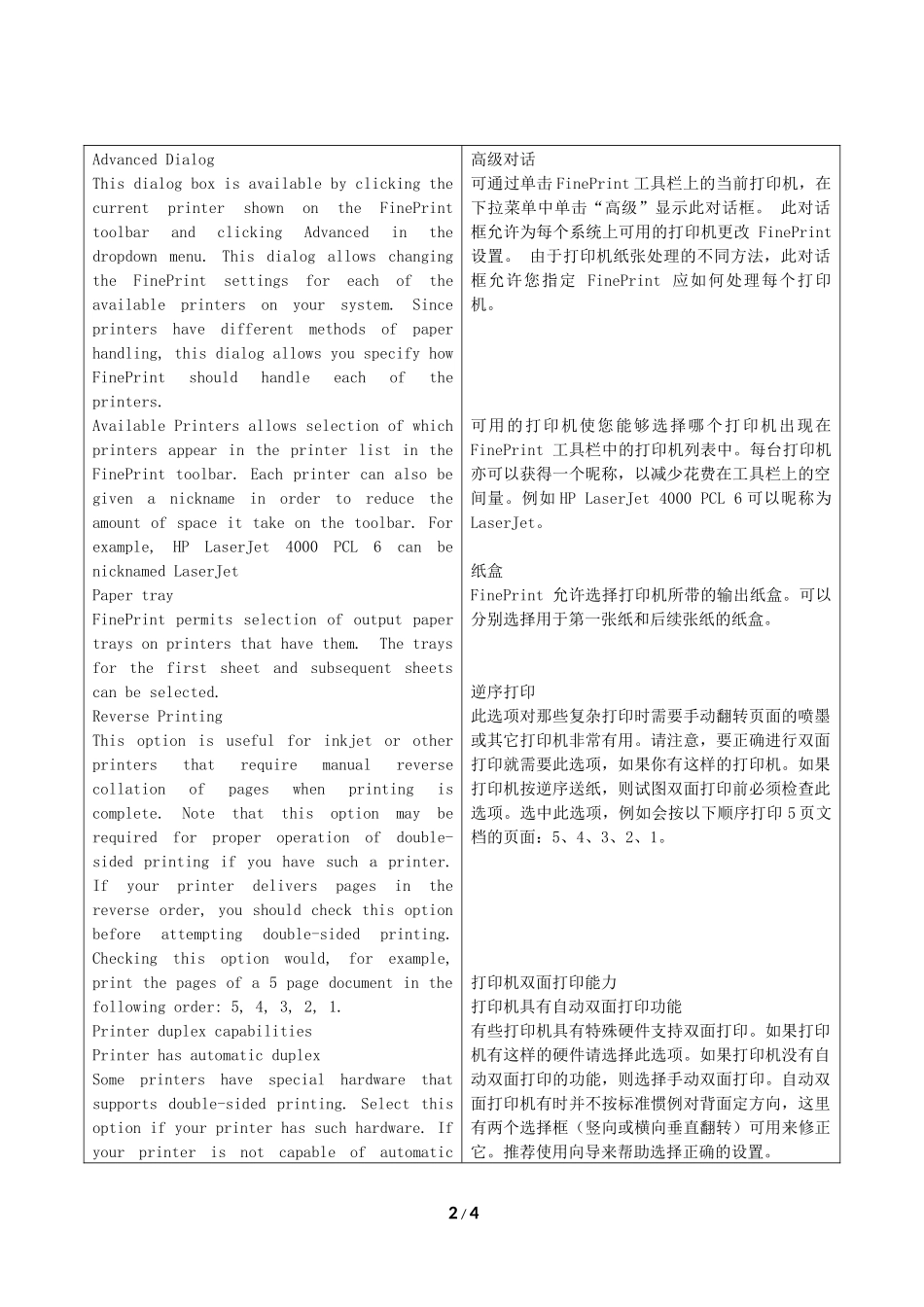 FinePrint 打印机高级设置_第2页