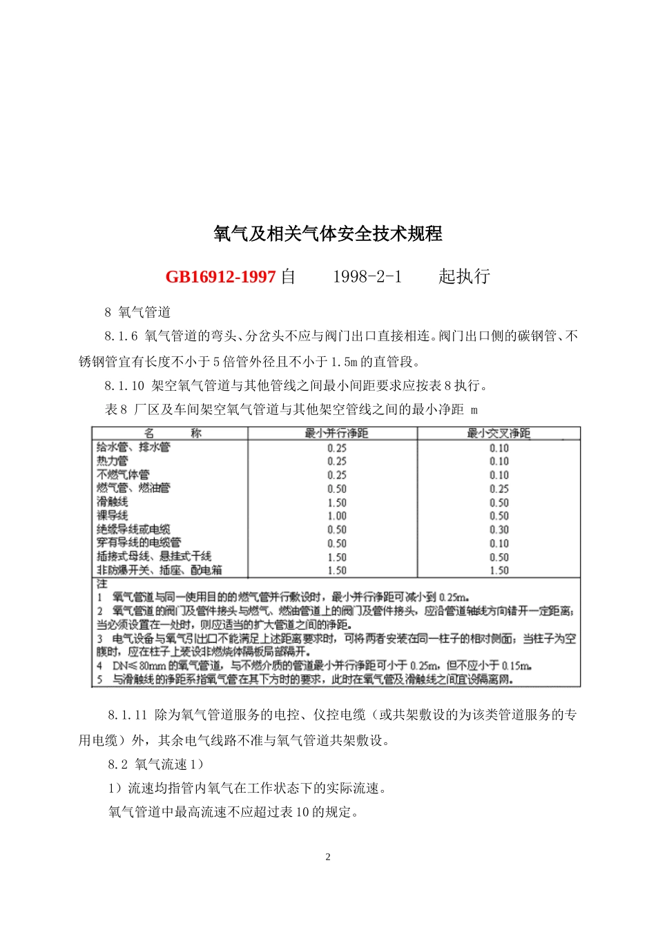 GB50030氧气管线设计规范要求_第2页