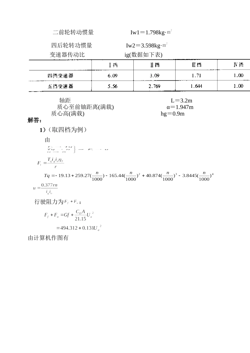 《汽车理论》课后参考答案_第2页