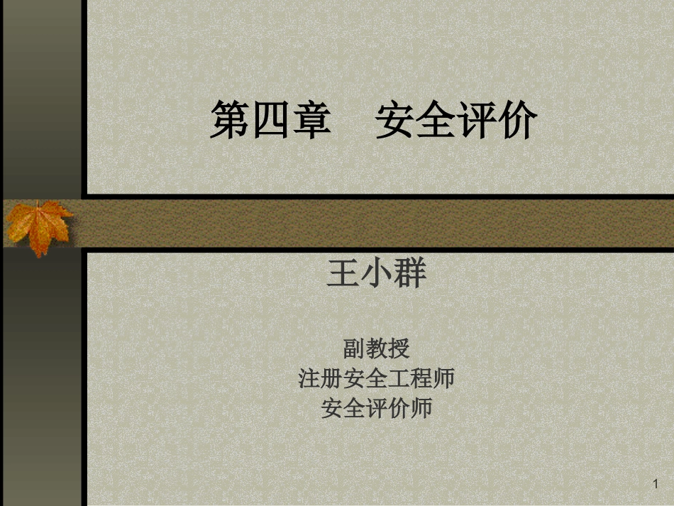 安全管理(第四章)_第1页
