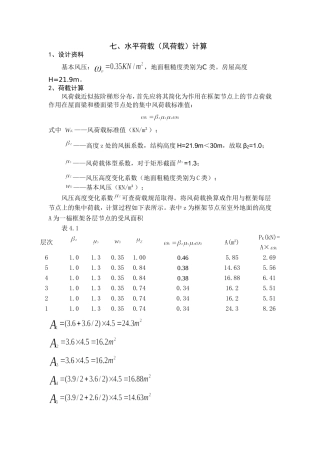 毕业设计风荷载计算书