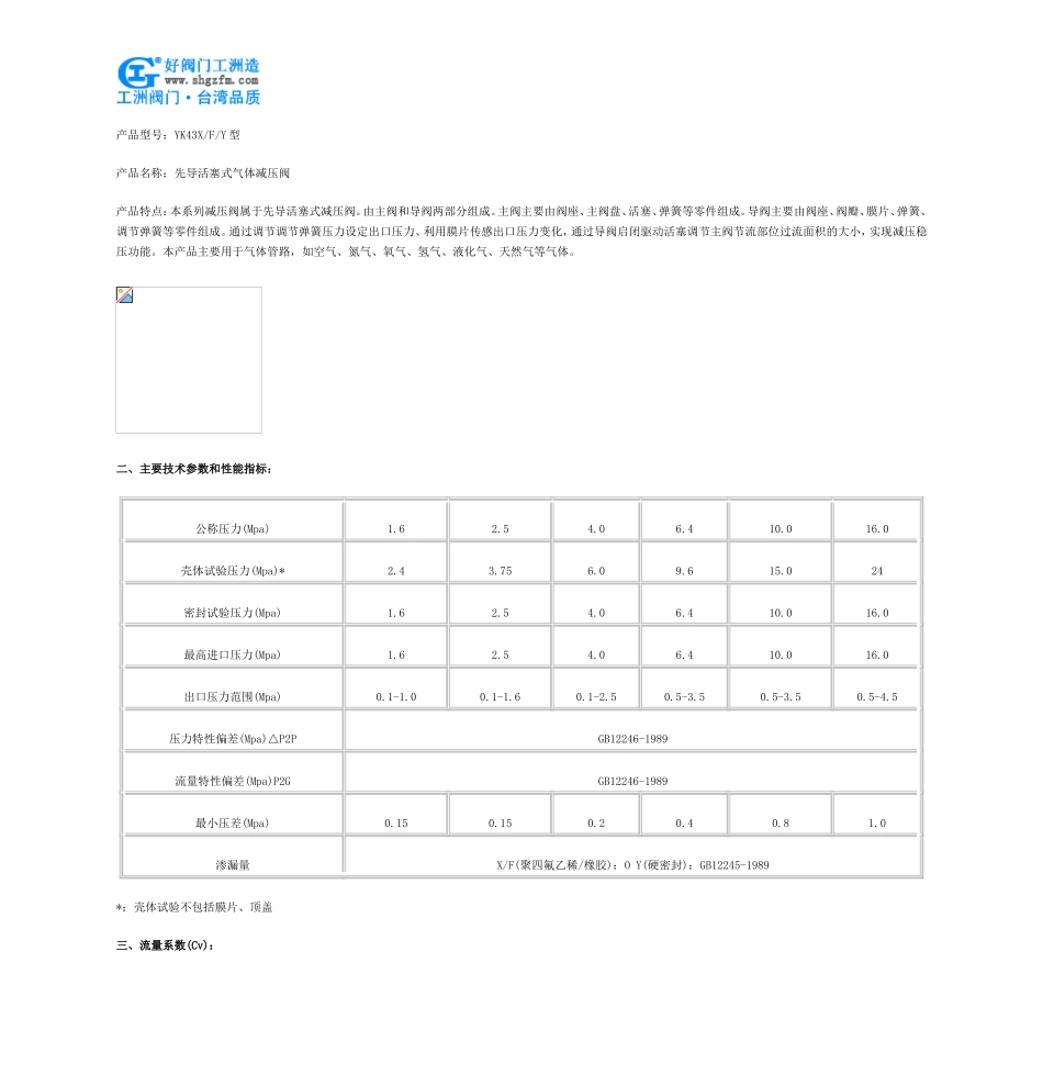 YK43X气体减压阀_第2页