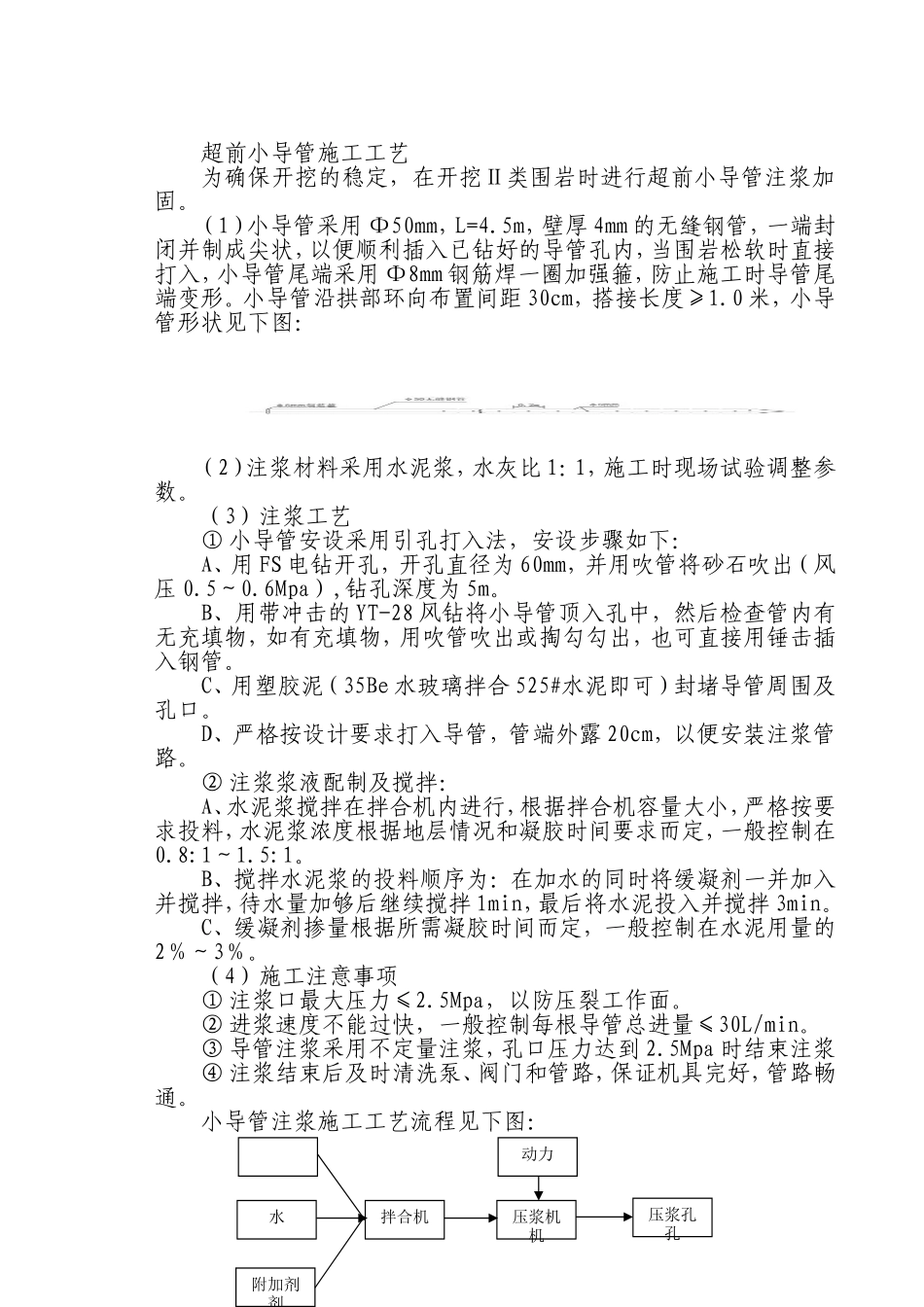 超前小导管施工工艺_第1页