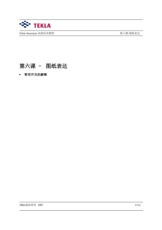 Tekla Structures图纸表达