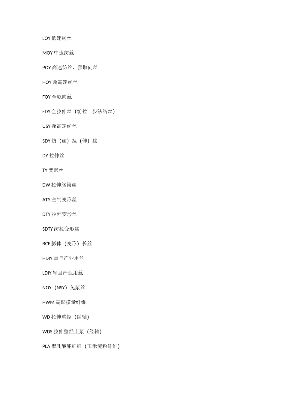 常用 纤维名称缩写_第2页