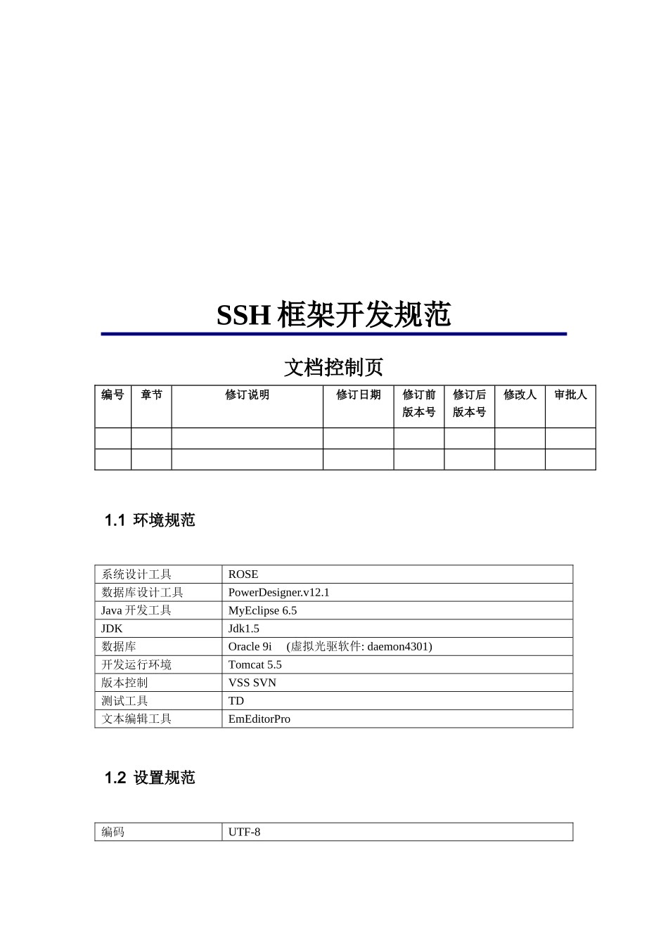SSH开发规范_第1页