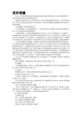 变形模量压缩模量