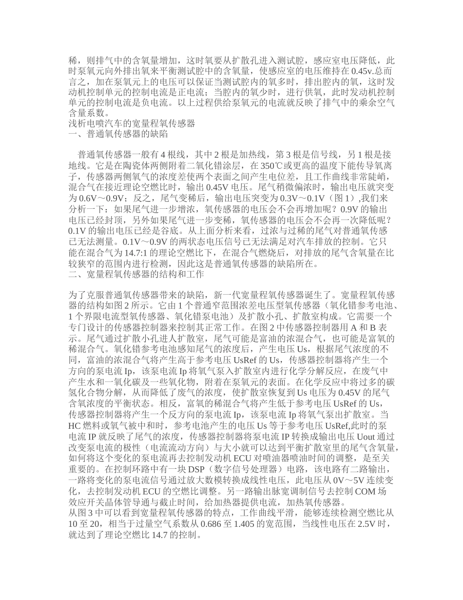 UEGO宽带氧传感器,宽域氧传感器,宽量程氧传感器的工作原理_第2页