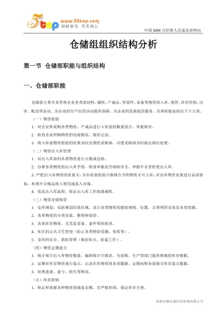仓储组组织结构分析