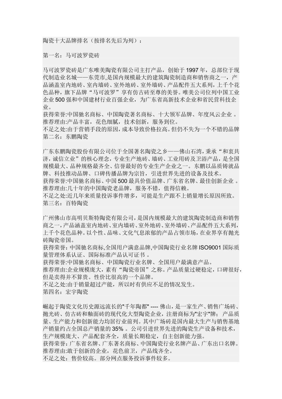 瓷砖  品牌 大全_第2页