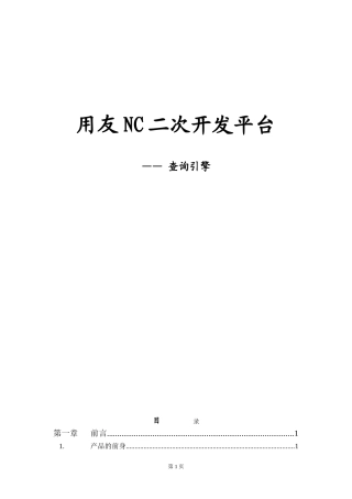 NC查询引擎使用详解