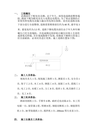 厂区混凝土路面维修方案