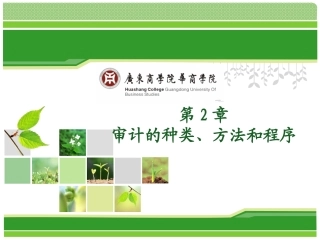 第2章 审计的种类、方法和程序