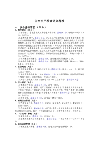 厂区安全检查内容(标准)