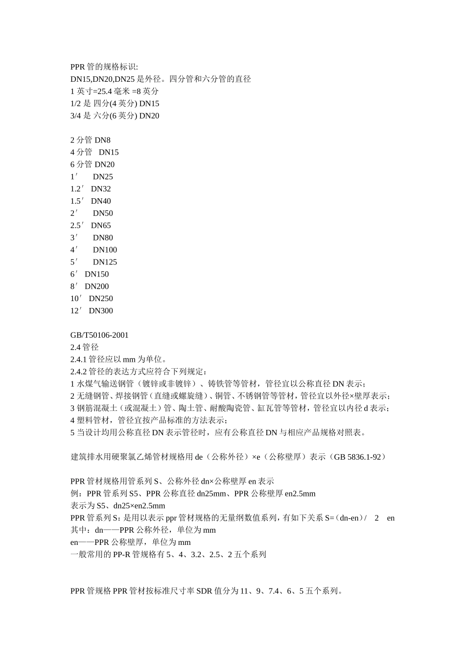 ppr管材规格及价目表_第1页