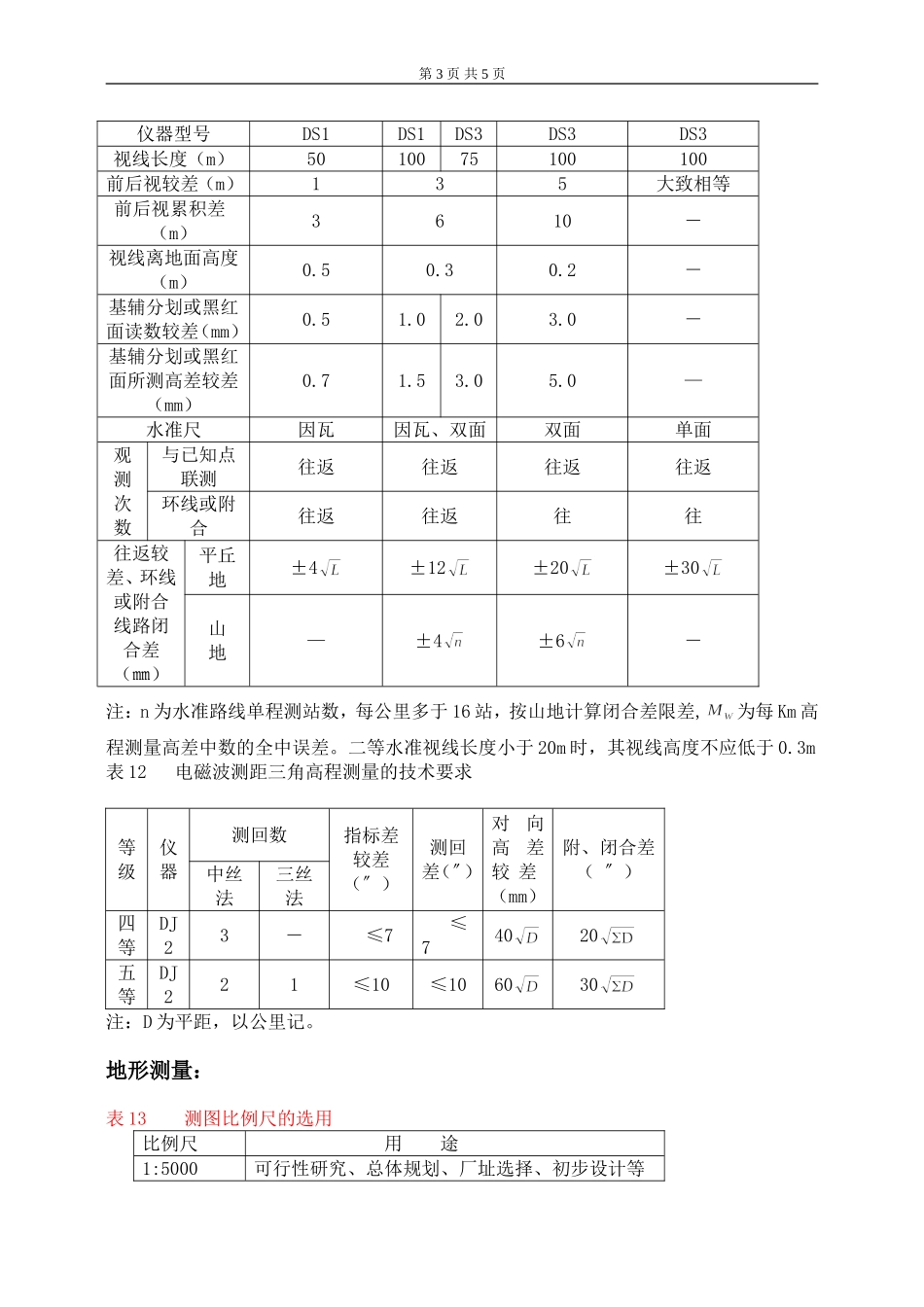 测量观测限差与允许限差_第3页