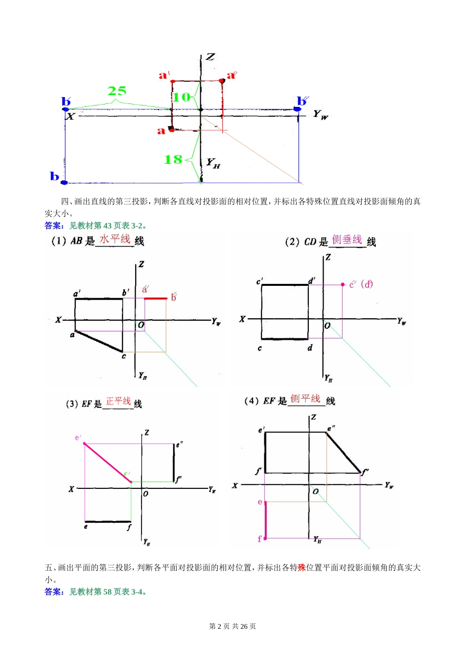 《建筑制图基础》平时作业答案_第2页