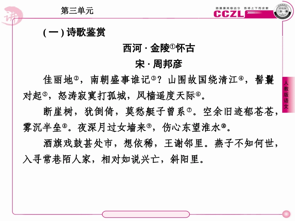 成才之路高一语文(人教版)必修1课件9课_第3页