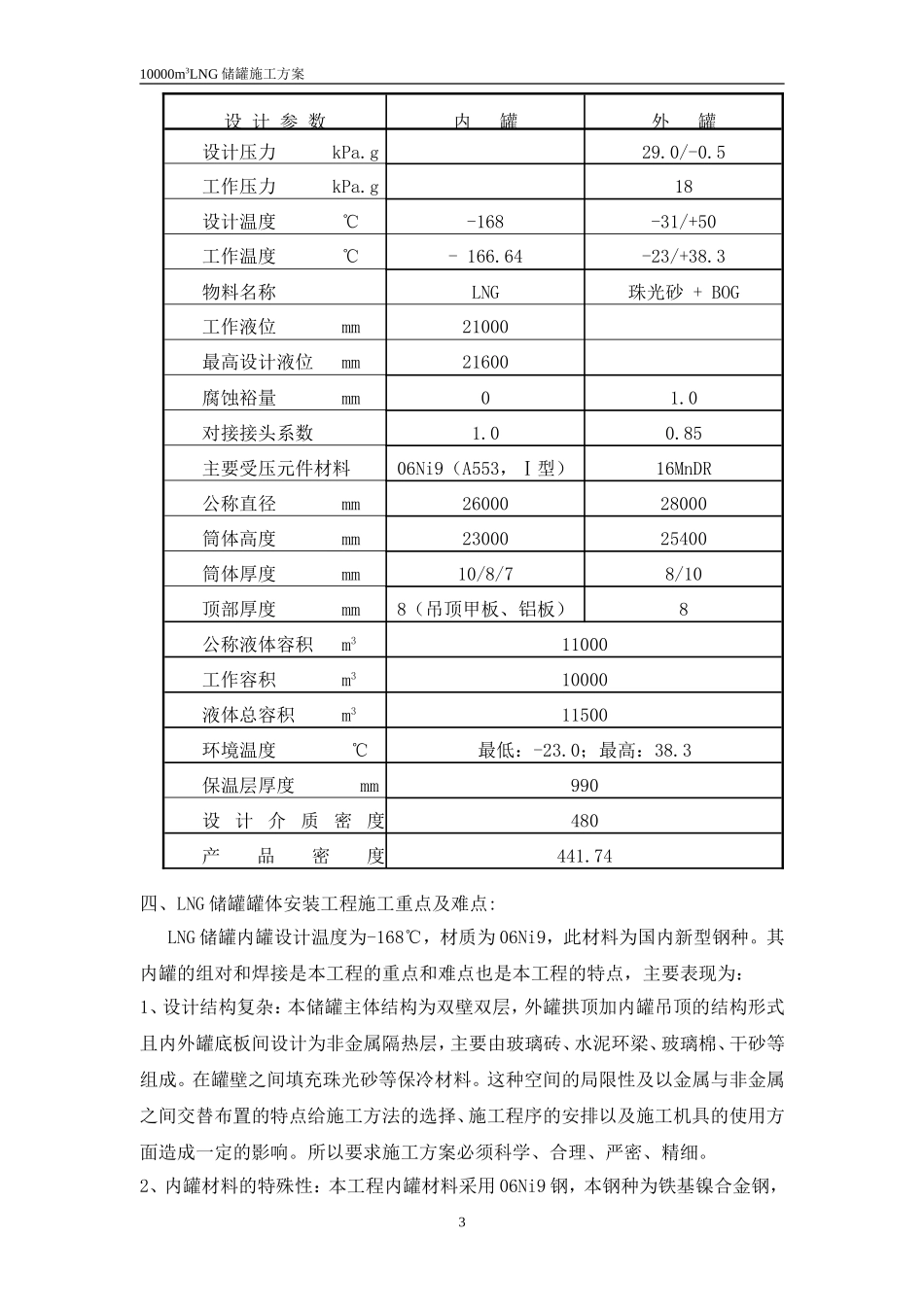 LNG储罐施工10000方 2012_第3页