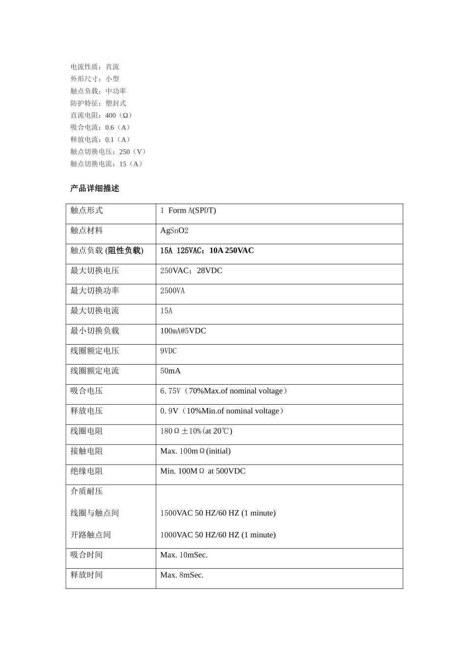 SRU-S-112D继电器参数_第2页