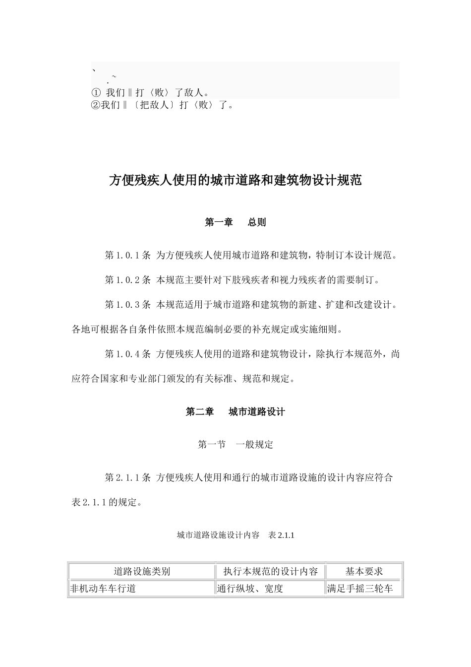 asc%zpoo方便残疾人使用的城市道路和建筑物设计规范_第1页