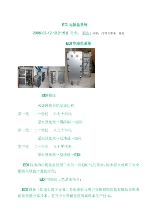 EDI电除盐系统