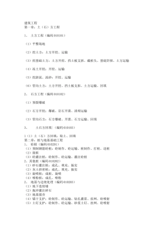 初学预算者使用,可避免不丢项